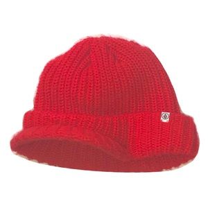 Volcom brimmed beanie apple red